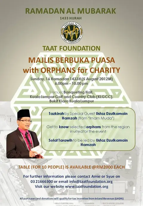 Majlis Berbuka Puasa With Orphans For Charity  2012 (1433 H)